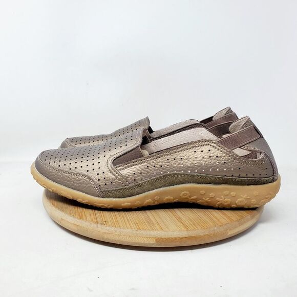 Spring Step Shoes Womens 40 Bronze Metallic Leather Loafer Flat Comfort Sandals - Picture 7 of 13